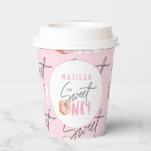 Gobelets En Papier Donut sucré un 1er anniversaire fête (Verso)