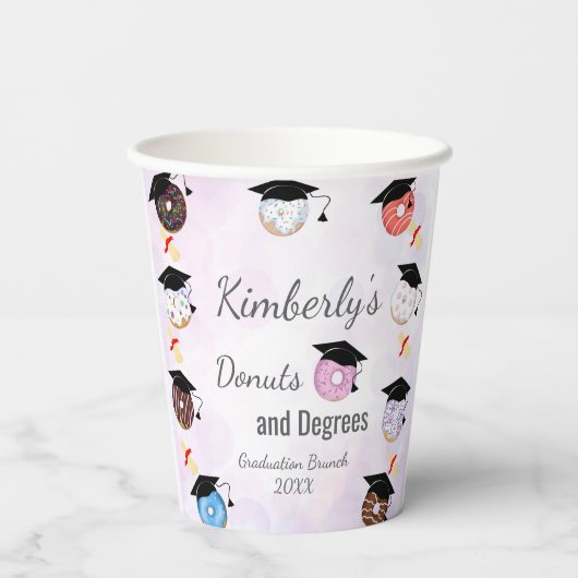 Gobelets En Papier Donuts and Degrees Graduation Brunch (Verso)
