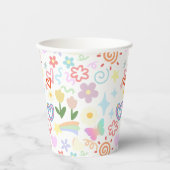 Gobelets En Papier Doodé motif pastel (Recto)