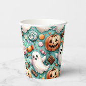 Gobelets En Papier Doodles d'Halloween (Verso)