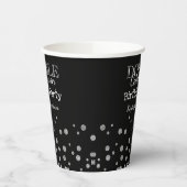 Gobelets En Papier Double fête d'anniversaire Black & Silver (Gauche)