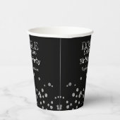 Gobelets En Papier Double fête d'anniversaire Black & Silver (Droite)
