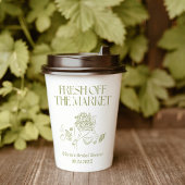 Gobelets En Papier Douce Mariée sous les projecteurs Baby Shower, Mar