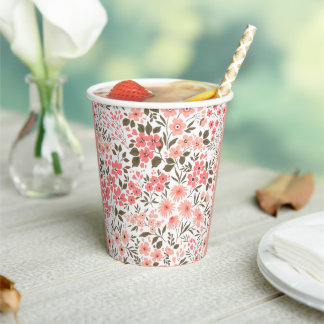 Gobelets En Papier Douces rêves floraux