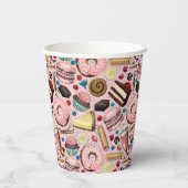 Gobelets En Papier Douceurs sur rose (Verso)