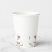 Gobelets En Papier Douche de Mariage Fleur de Lavande Délicate  (Gauche)