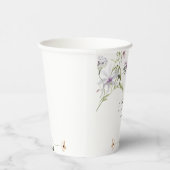 Gobelets En Papier Douche de Mariage Fleur de Lavande Délicate  (Droite)