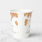 Gobelets En Papier Douche nuptiale feuille en chute (Droite)