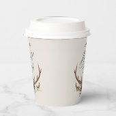 Gobelets En Papier Douche nuptiale fleurie rustique en cerf (Gauche)