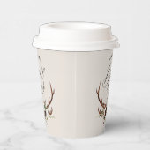 Gobelets En Papier Douche nuptiale fleurie rustique en cerf (Droite)
