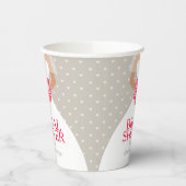 Gobelets En Papier Douche nuptiale mariage robe roses rouges (Gauche)