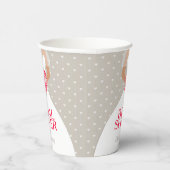 Gobelets En Papier Douche nuptiale mariage robe roses rouges (Droite)