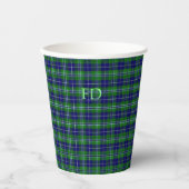 Gobelets En Papier Douglas Official Tartan avec monogramme / nom (Recto)