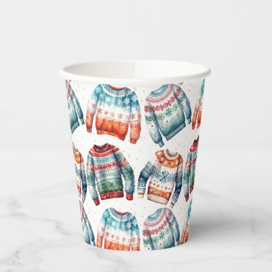 Gobelets En Papier Douleur de Noël moche (Gauche)