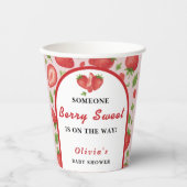 Gobelets En Papier Doux comme la baie | Fraise (Recto)
