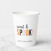 Gobelets En Papier Doux Et Éffrayant Coloré | Bonne Halloween (Verso)