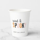 Gobelets En Papier Doux Et Éffrayant Coloré | Bonne Halloween (Recto)
