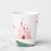 Gobelets En Papier Doux rose Dreamy Princess Castle tasse de papier (Recto)
