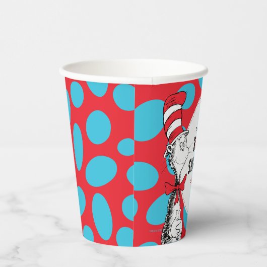 Gobelets En Papier Dr. Seuss Cat dans le Baby shower Casquette (Droite)
