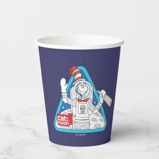 Gobelets En Papier Dr Seuss | Cat in the Moon Outer Space Graphic (Verso)
