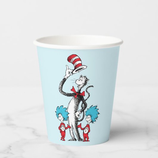 Gobelets En Papier Dr Seuss | Chat dans le Casquette, Chose un & Chos (Recto)
