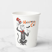 Gobelets En Papier Dr Seuss | Chat d'Halloween en Casquette (Verso)