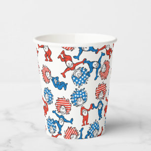 Gobelets En Papier Dr. Seuss   Chose Une Chose Deux Motif Drapeau Amé