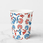 Gobelets En Papier Dr Seuss | Chose Une Chose Deux Motifs du drapeau (Recto)