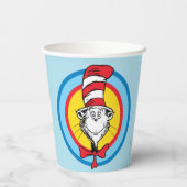 Gobelets En Papier Dr. Seuss | Graphisme de tête de Chat dans le Chap (Verso)