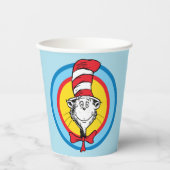 Gobelets En Papier Dr. Seuss | Graphisme de tête de Chat dans le Chap (Recto)