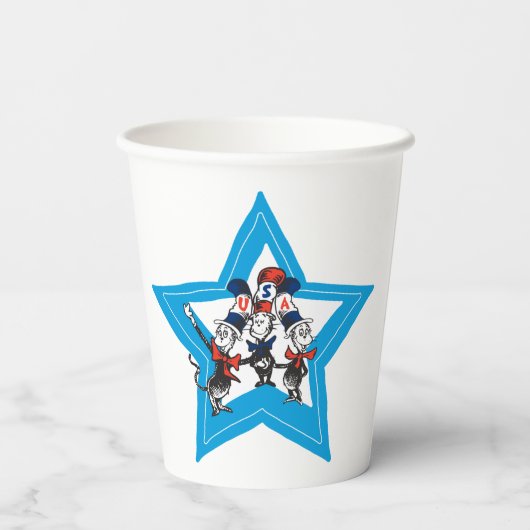Gobelets En Papier Dr Seuss | Little Cats USA Graphisme Casquette (Verso)