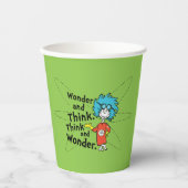 Gobelets En Papier Dr Seuss | Merveilleuse et réfléchis. Pensez et ét (Recto)