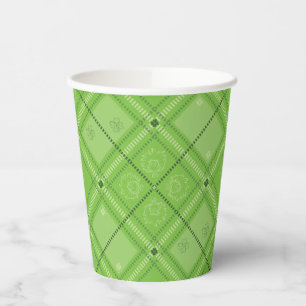 Gobelets En Papier Dr. Seuss Motif carreaux de la Saint-Patrick