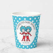 Gobelets En Papier Dr Seuss Thing One Thing Two | Baby shower jumeaux (Recto)