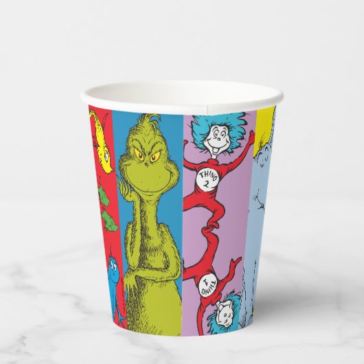 Gobelets En Papier Dr Seuss | Tranche de caractères (Droite)