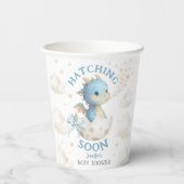 Gobelets En Papier Dragon Baby Shower Boy Blue Hatching Soon  (Verso)