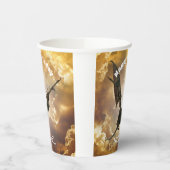 Gobelets En Papier Dragon Joyeux Anniversaire Nom Monogram Imaginaire (Gauche)