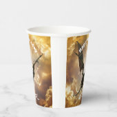 Gobelets En Papier Dragon Joyeux Anniversaire Nom Monogram Imaginaire (Droite)