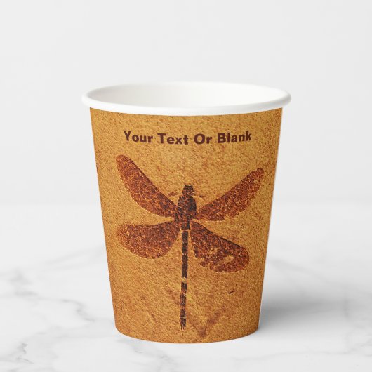 Gobelets En Papier Dragonfly fossile (Verso)