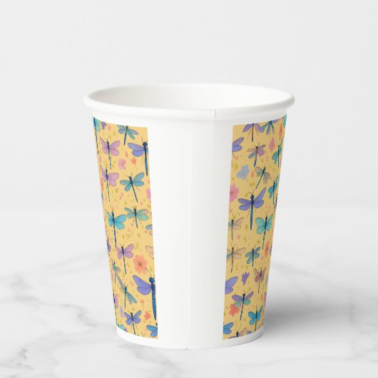 Gobelets En Papier dragonfly Garden tasse de papier (Droite)