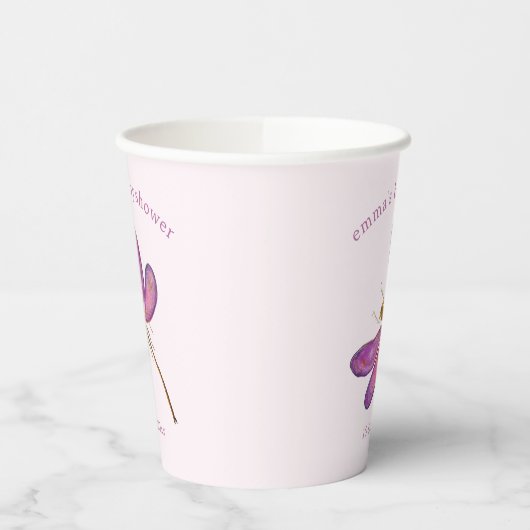 Gobelets En Papier Dragonfly violet sucrée - Babyshower (Gauche)
