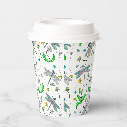 Gobelets En Papier Dragonlies et Dandelions (Droite)