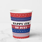 Gobelets En Papier Drapeau Abstrait américain 2 (Verso)