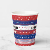 Gobelets En Papier Drapeau Abstrait américain 2 (Gauche)