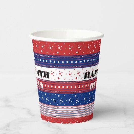 Gobelets En Papier Drapeau Abstrait américain 2 (Gauche)