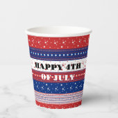 Gobelets En Papier Drapeau Abstrait américain 2 (Recto)