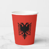 Gobelets En Papier Drapeau albanais (Verso)