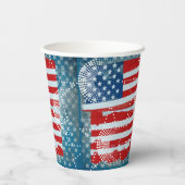 Gobelets En Papier Drapeau américain (Verso)