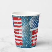 Gobelets En Papier Drapeau américain (Recto)