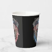 Gobelets En Papier Drapeau américain avec Carlin (Gauche)